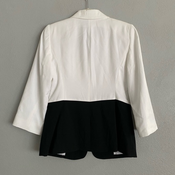 The Limited Womens Blazer Size Small One Button White Black Colorblock Office - Picture 7 of 11